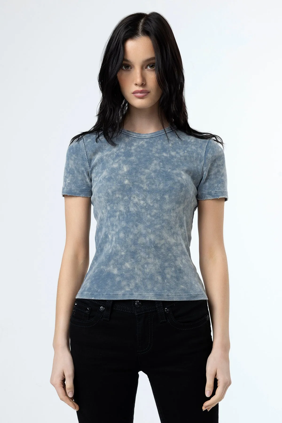 Subtle Wash Longline Tee sold by Miss Me