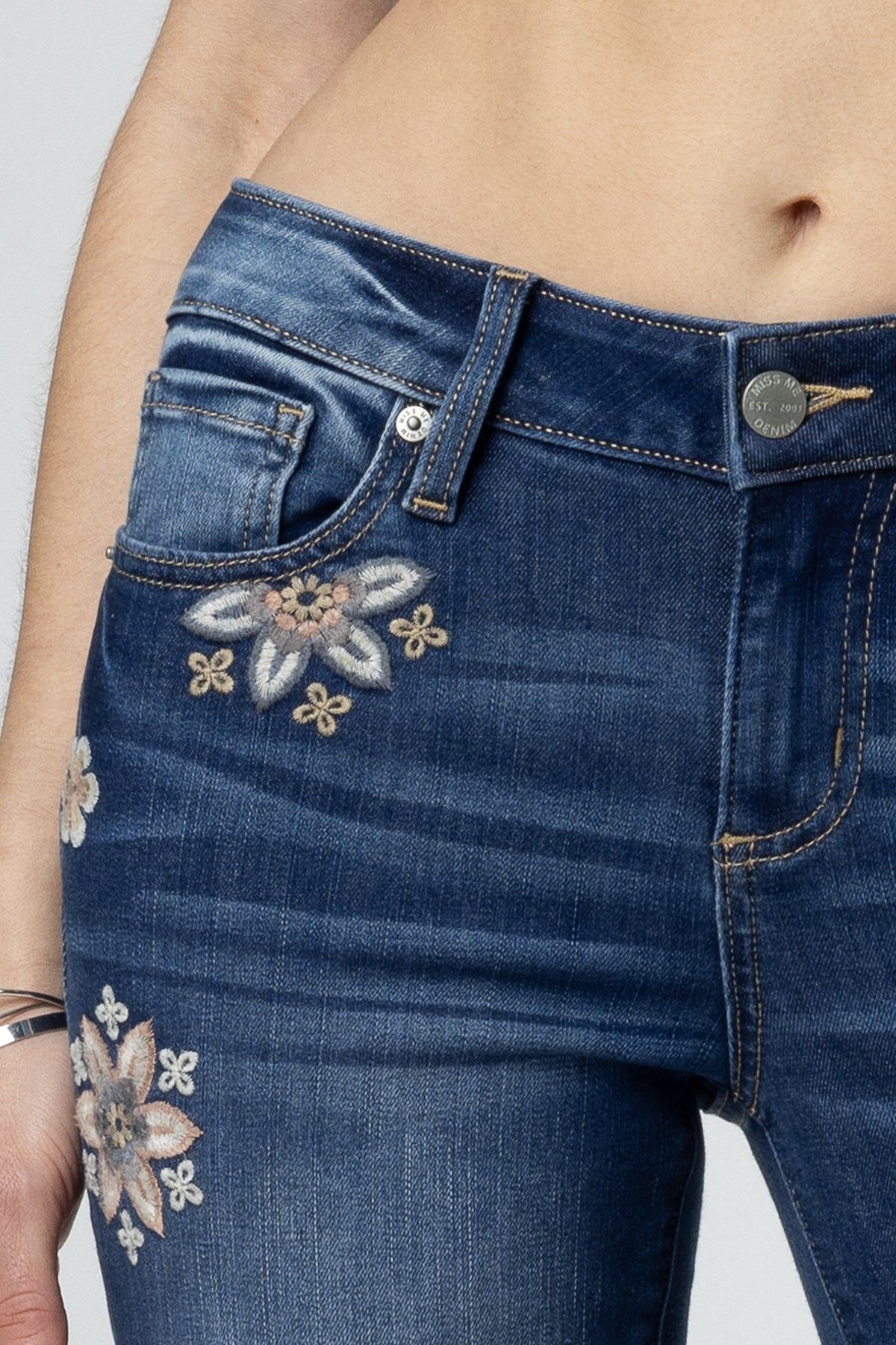 Falling Flowers Bootcut Jeans sold by Miss Me product image thumbnail 4