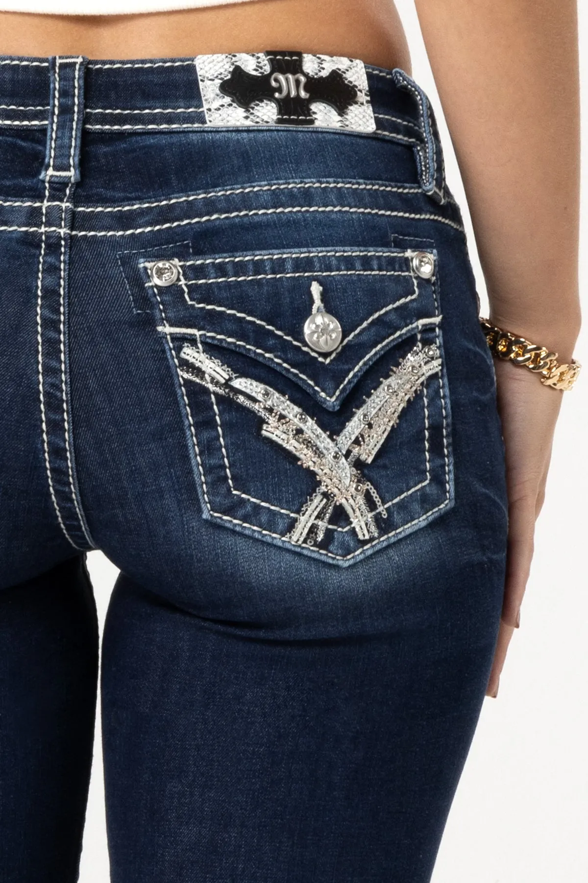 Crissy Silver Bootcut Jeans sold by Miss Me product image thumbnail 5