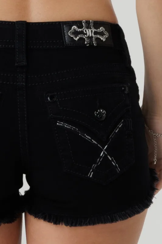 Nightfall Cross-Stitch Shorts sold by Miss Me
