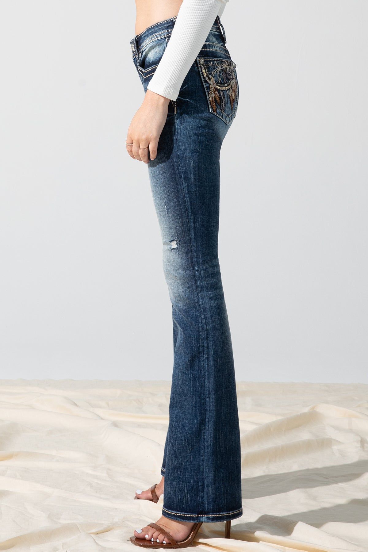 Feather Dream Bootcut Jean sold by Miss Me product image thumbnail 3