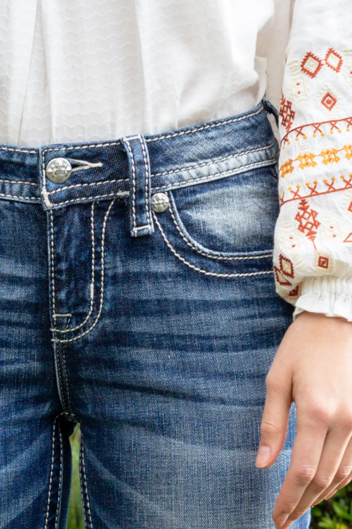 Spring Blossom Aztec Bootcut Denim sold by Miss Me product image thumbnail 5