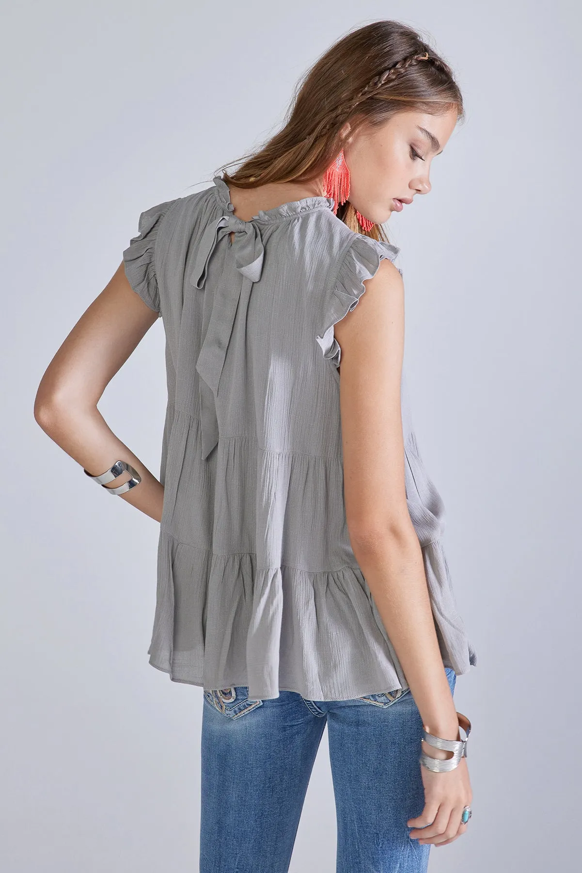 Tiered Sleeveless Top sold by Miss Me product image thumbnail 2
