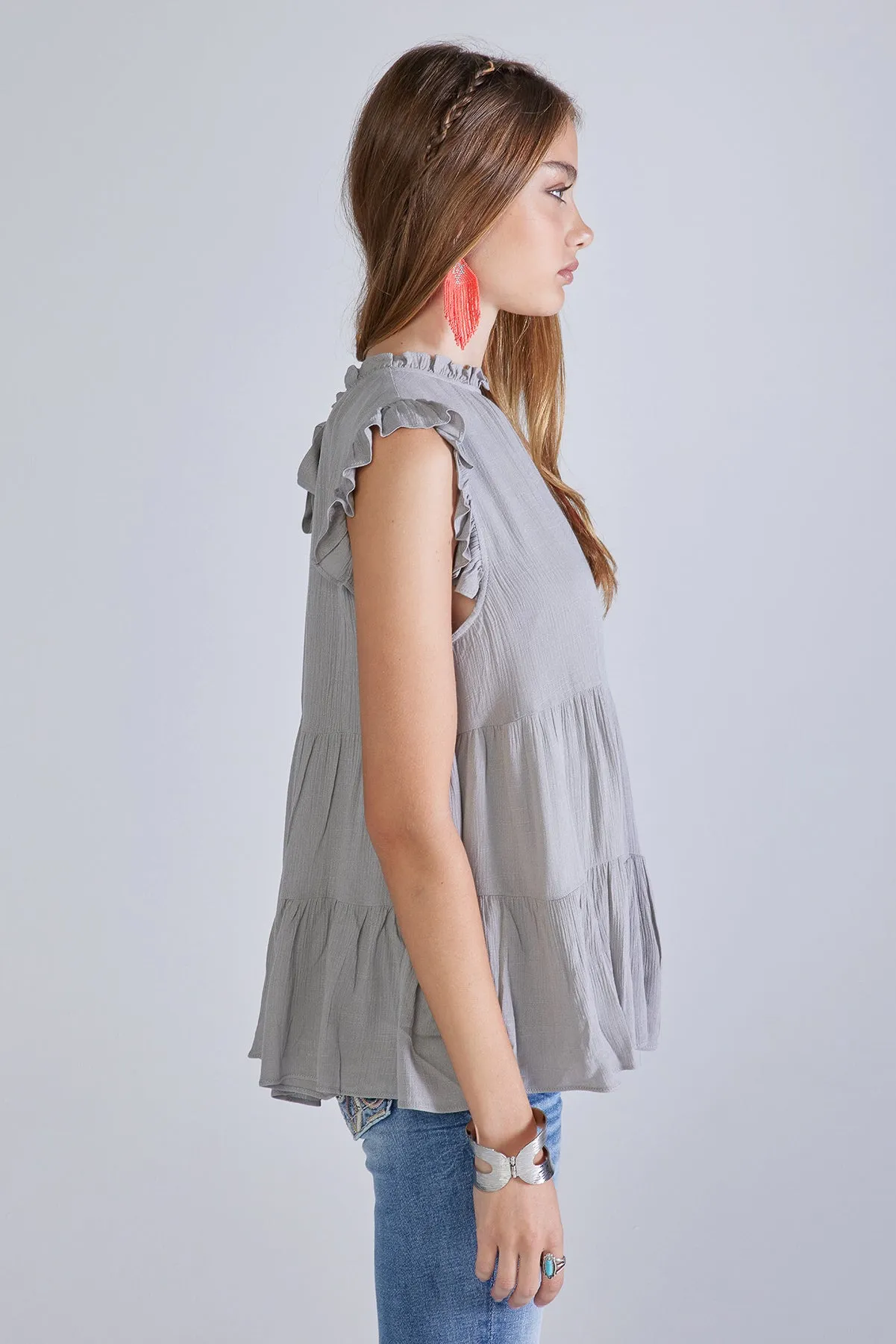 Tiered Sleeveless Top sold by Miss Me product image thumbnail 3