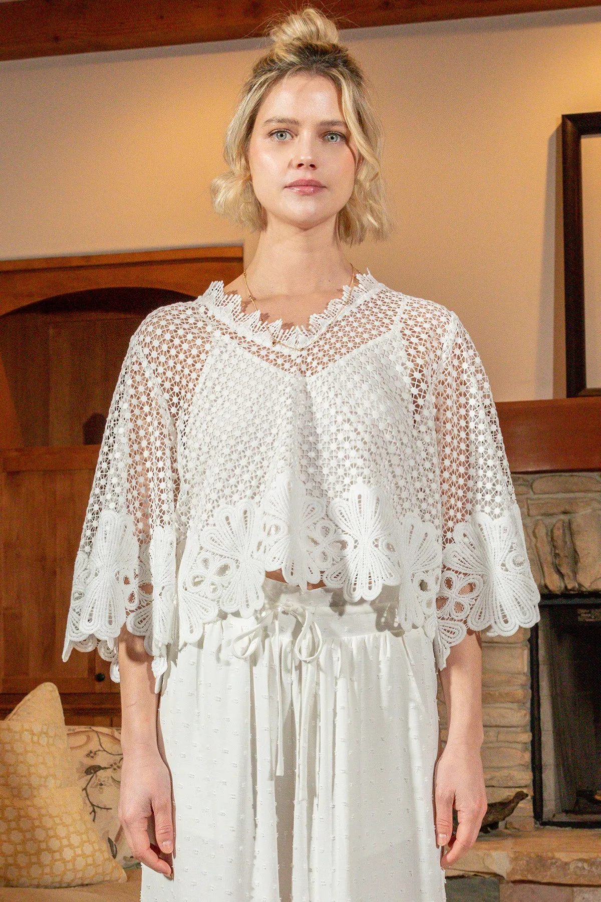 Sheer Crochet Top sold by Miss Me product image thumbnail 3