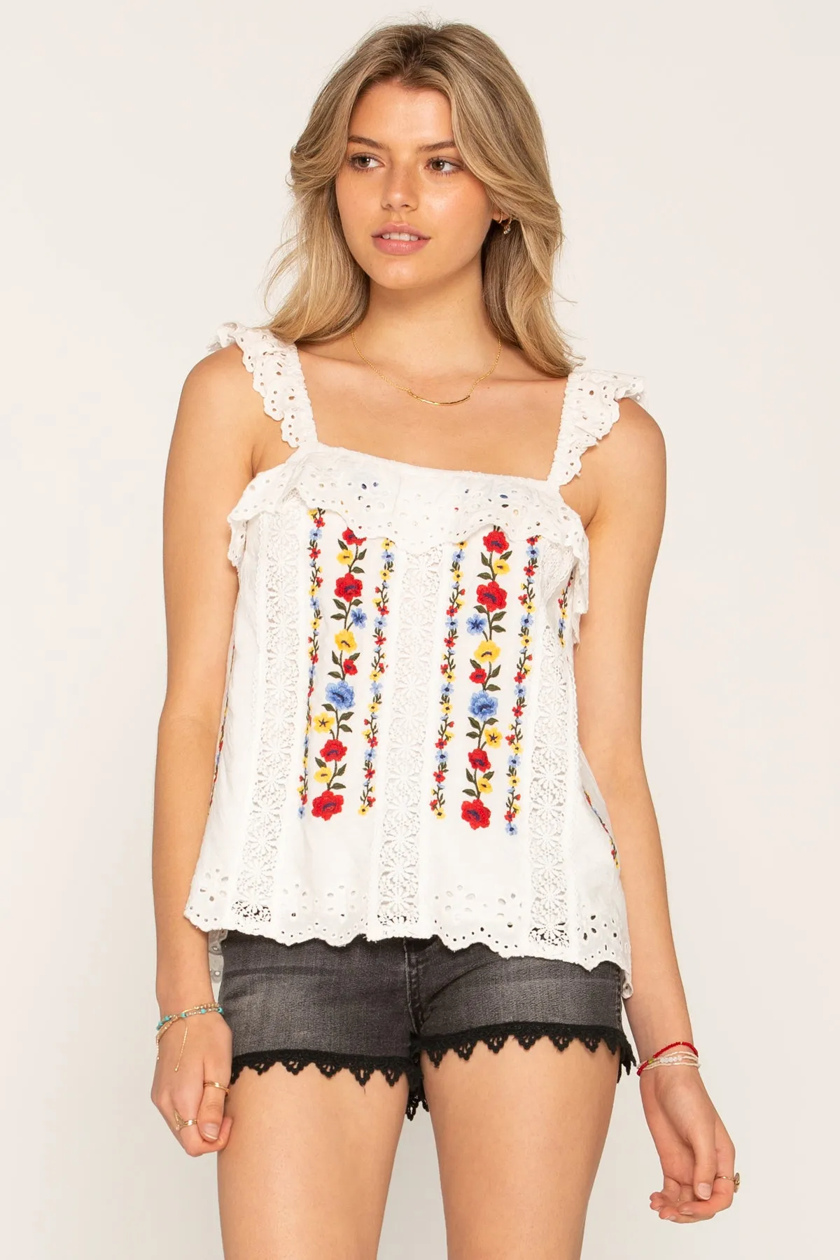 Sweet Eyelet Top sold by Miss Me