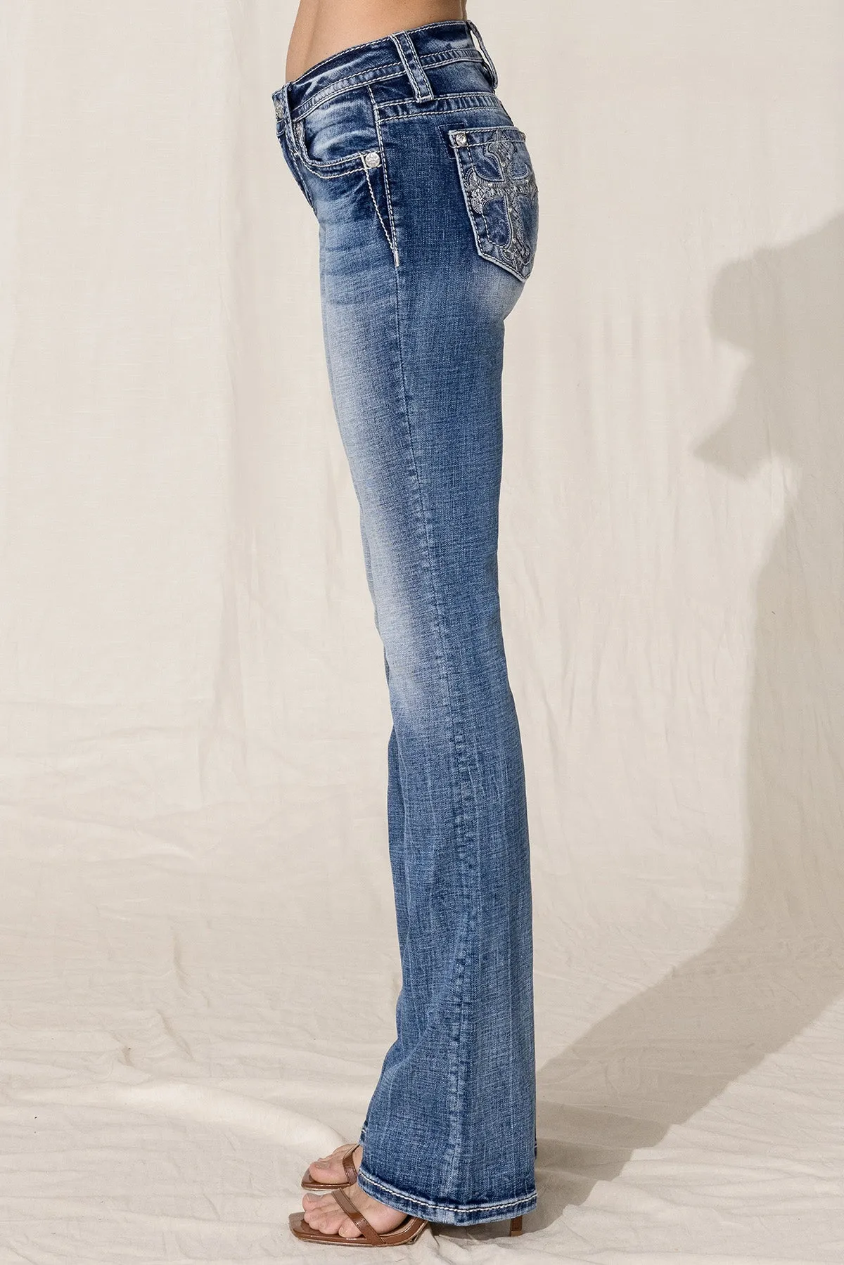 Rebel With A Cross Bootcut Jeans sold by Miss Me product image thumbnail 5