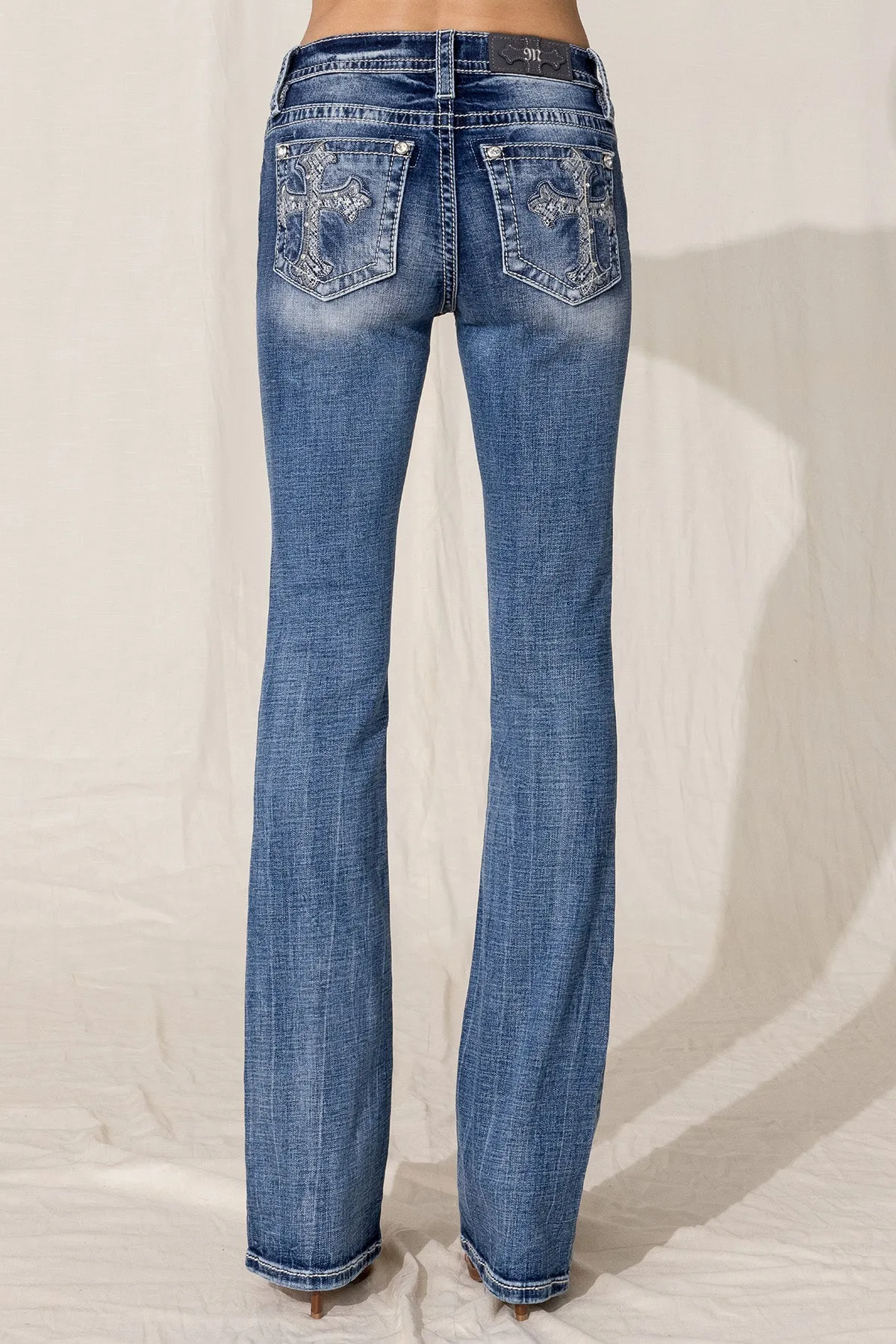 Rebel With A Cross Bootcut Jeans sold by Miss Me