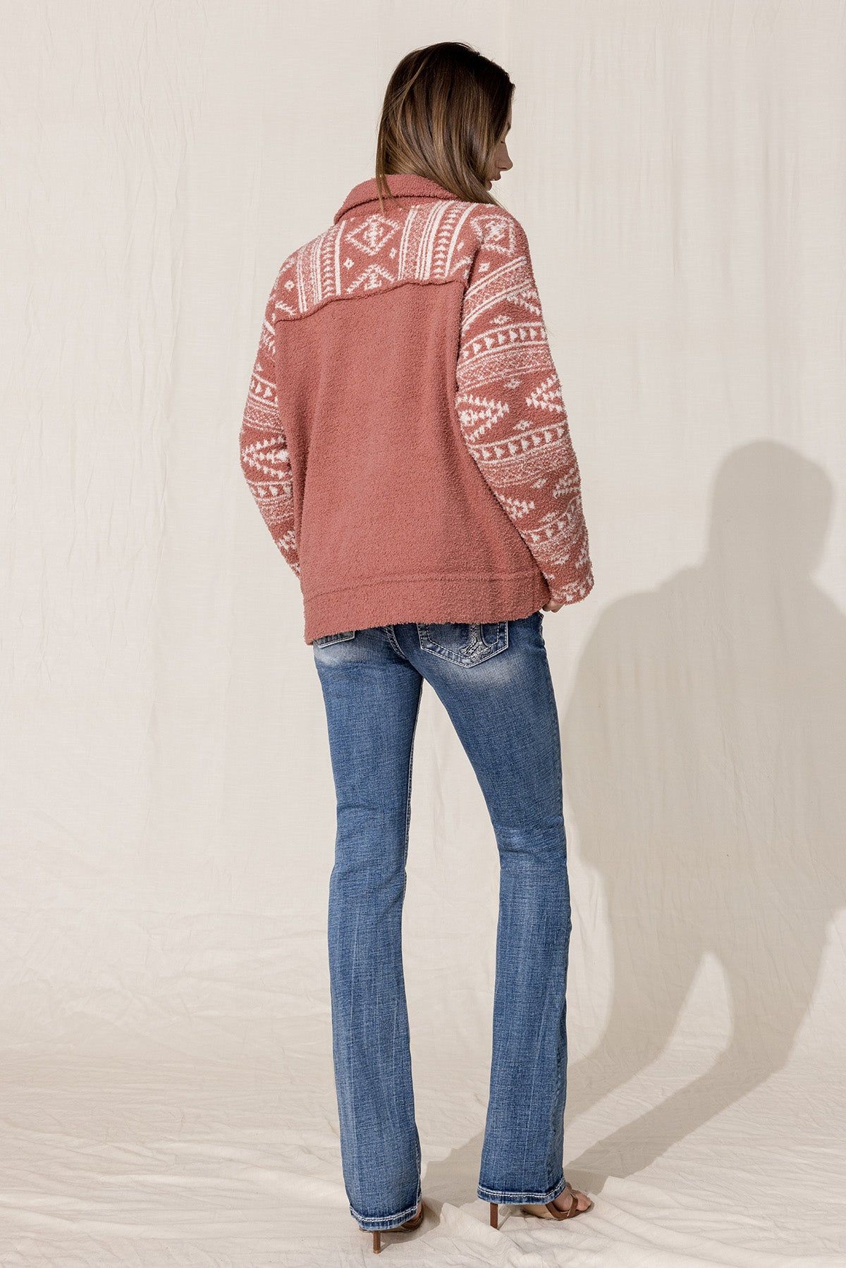 Aztec Printed Shacket sold by Miss Me product image thumbnail 6