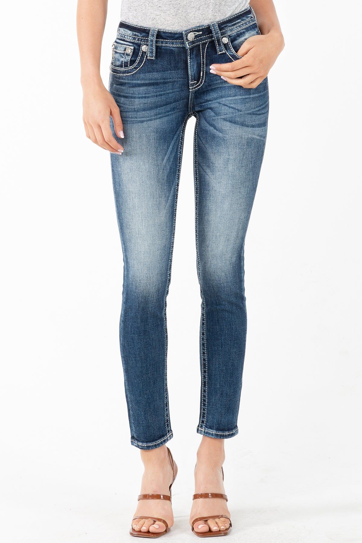 Fearless Flower Skinny Jean sold by Miss Me product image thumbnail 4