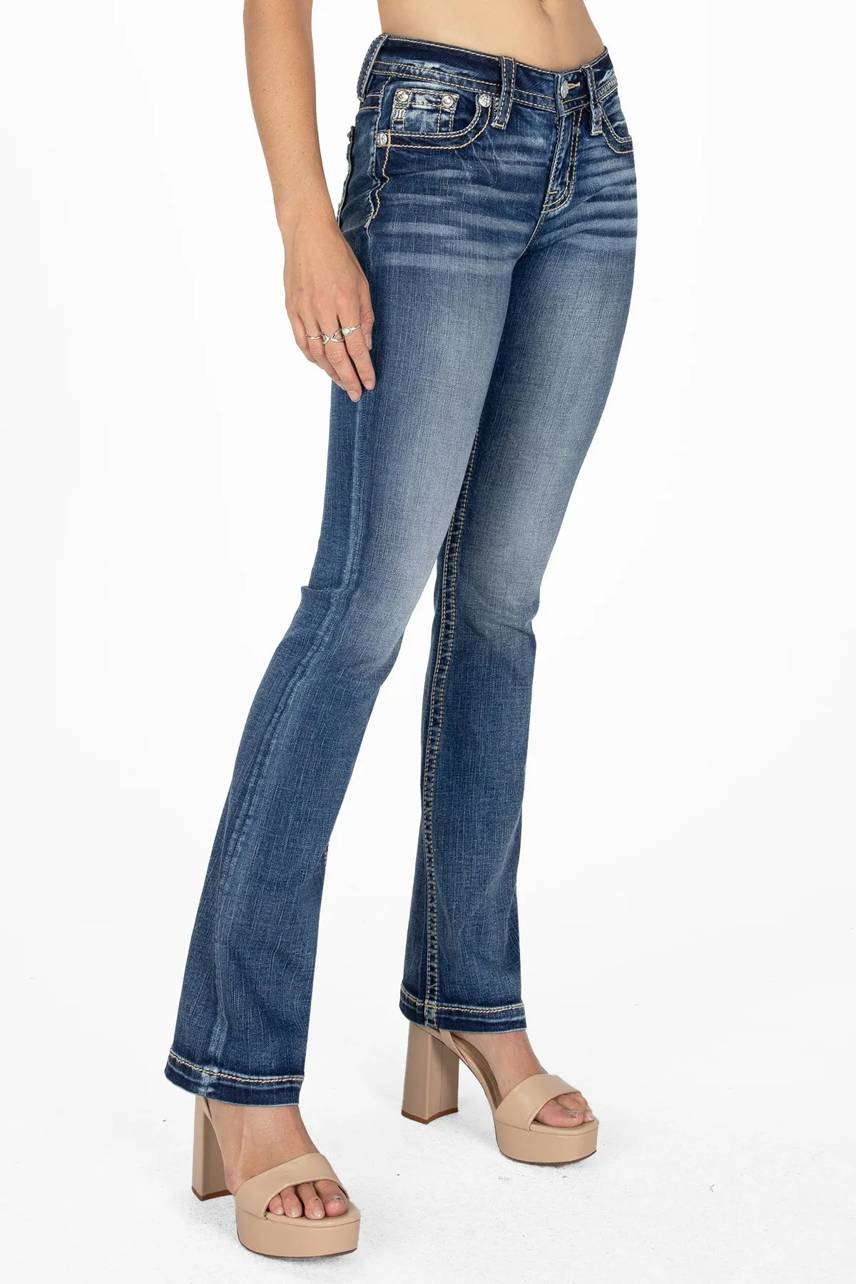 Shadow Floral Horseshoe Bootcut Jeans sold by Miss Me product image thumbnail 3