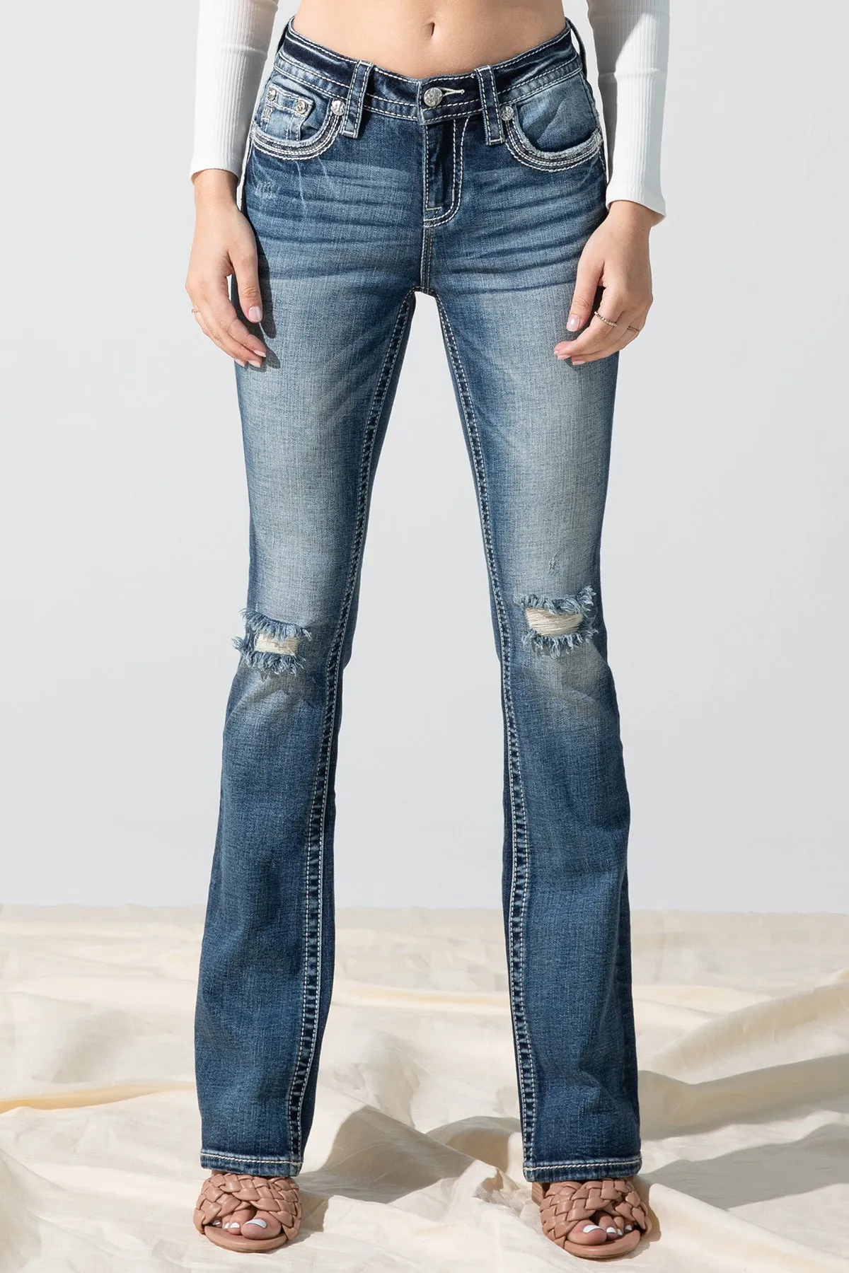 Americana Zagged Bootcut Jeans sold by Miss Me product image thumbnail 2