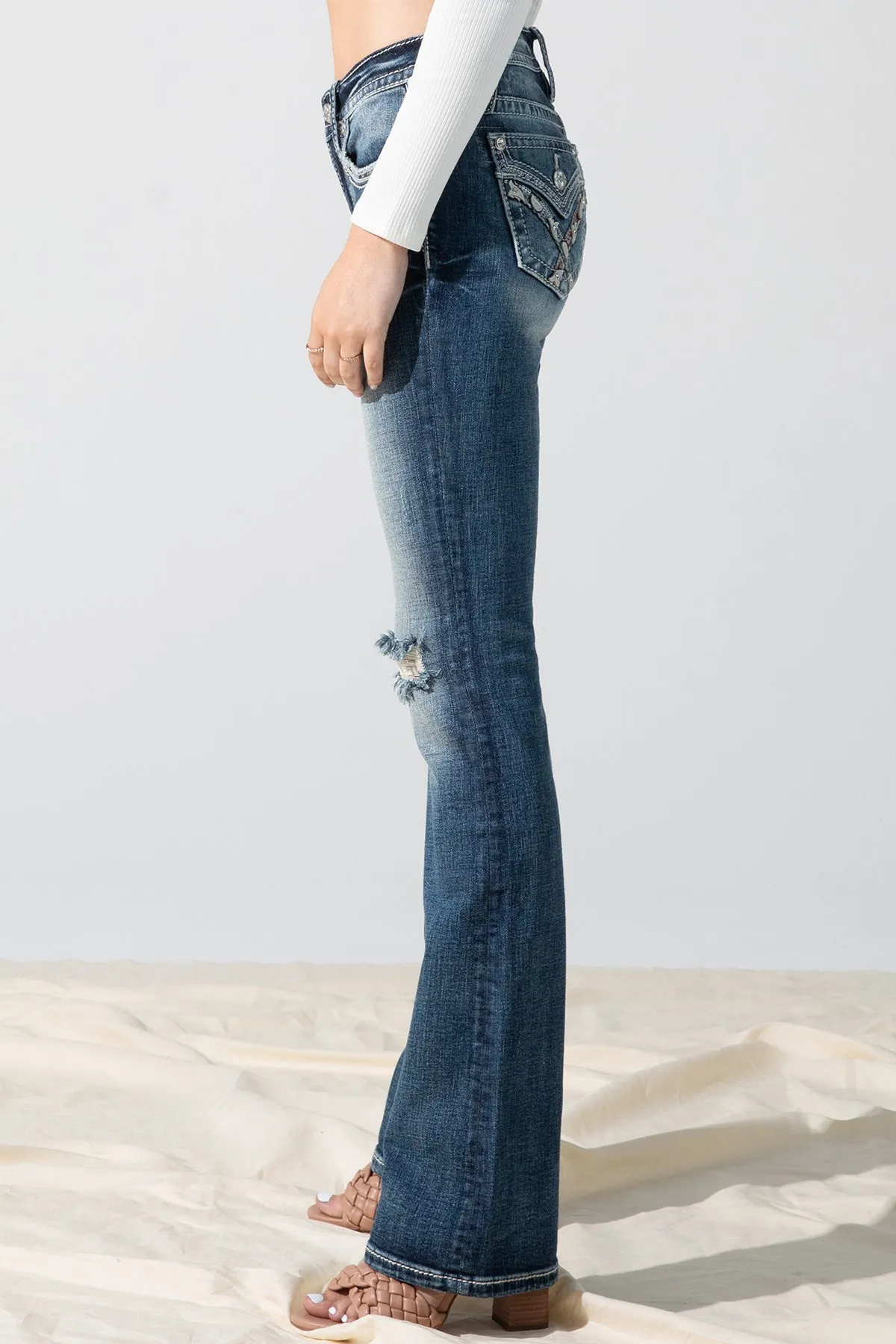 Americana Zagged Bootcut Jeans sold by Miss Me product image thumbnail 3