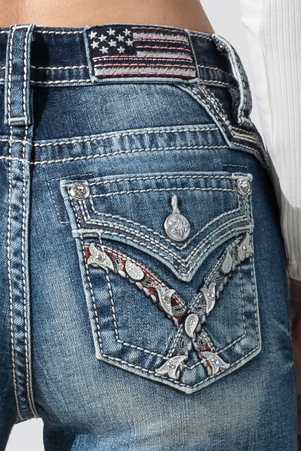 Americana Zagged Bootcut Jeans sold by Miss Me product image thumbnail 4