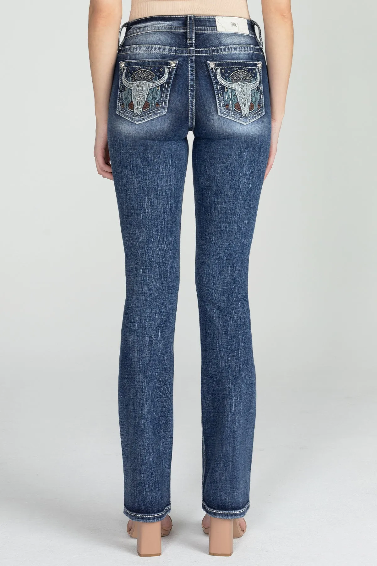 Midnight Desert Longhorn Bootcut Denim sold by Miss Me