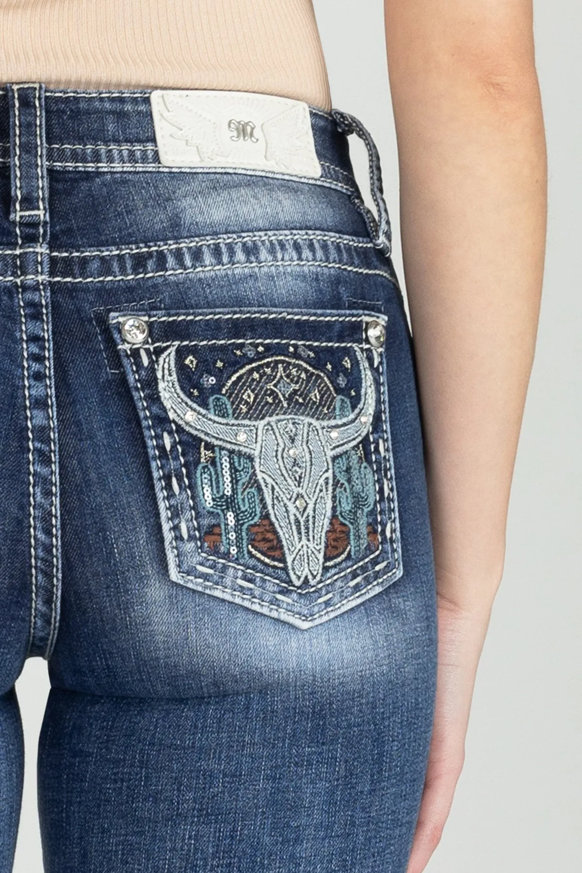 Midnight Desert Longhorn Bootcut Denim sold by Miss Me product image thumbnail 4