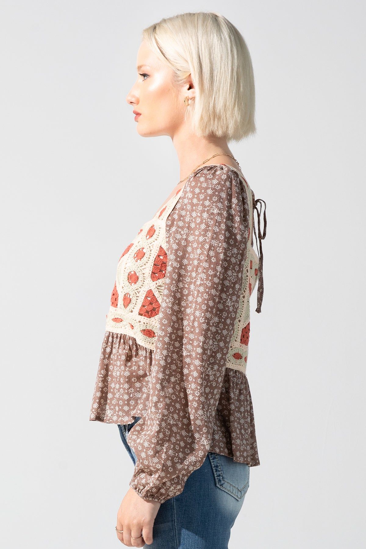 Ditzy Floral Crochet Top sold by Miss Me product image thumbnail 3