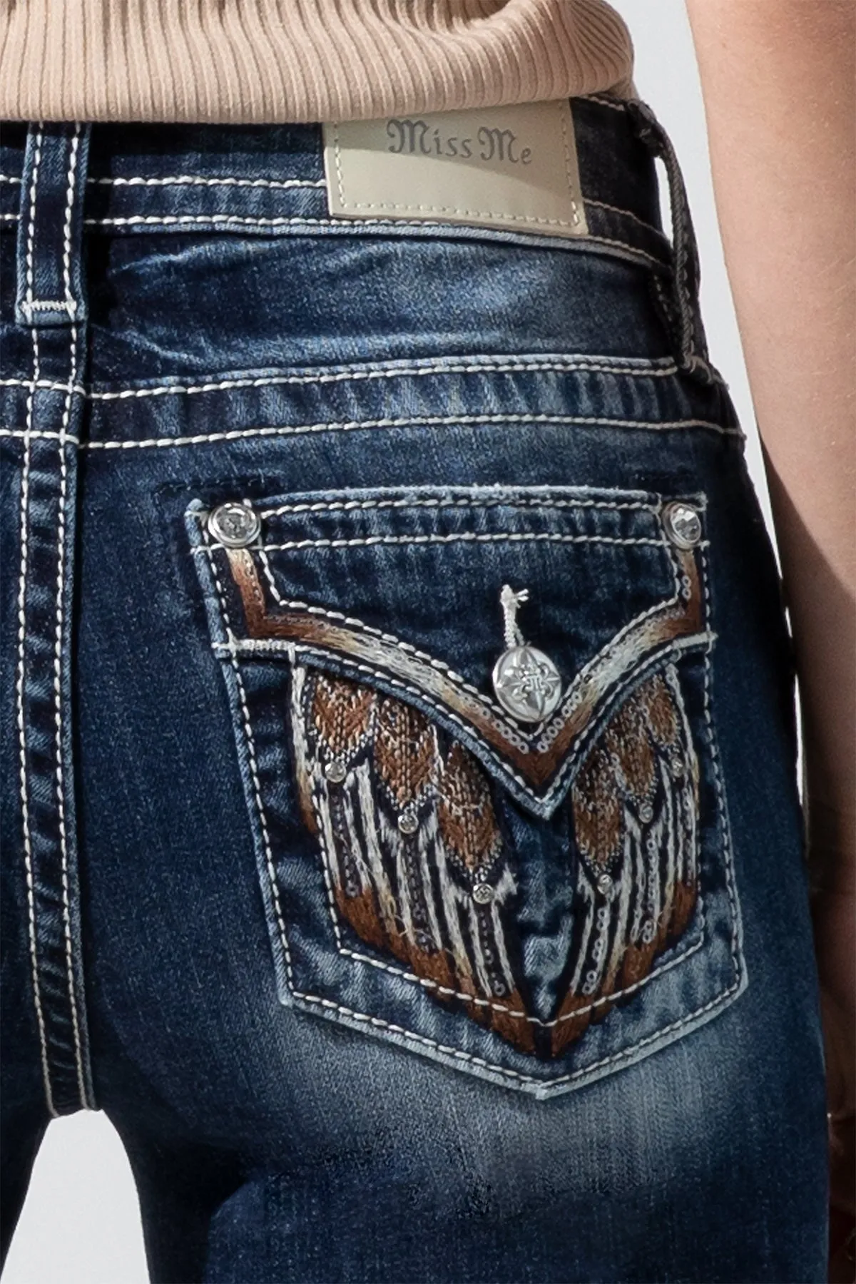 Ombre Wing Bootcut Jeans sold by Miss Me product image thumbnail 4