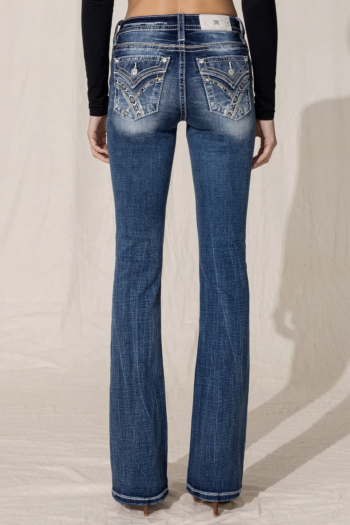 Tribal Road Bootcut Jeans sold by Miss Me