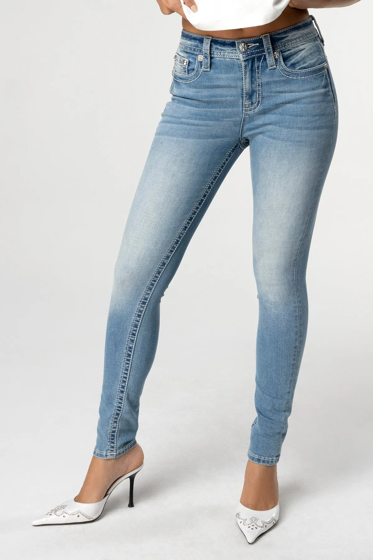 Classic Heaven Light Skinny Jeans sold by Miss Me product image thumbnail 3