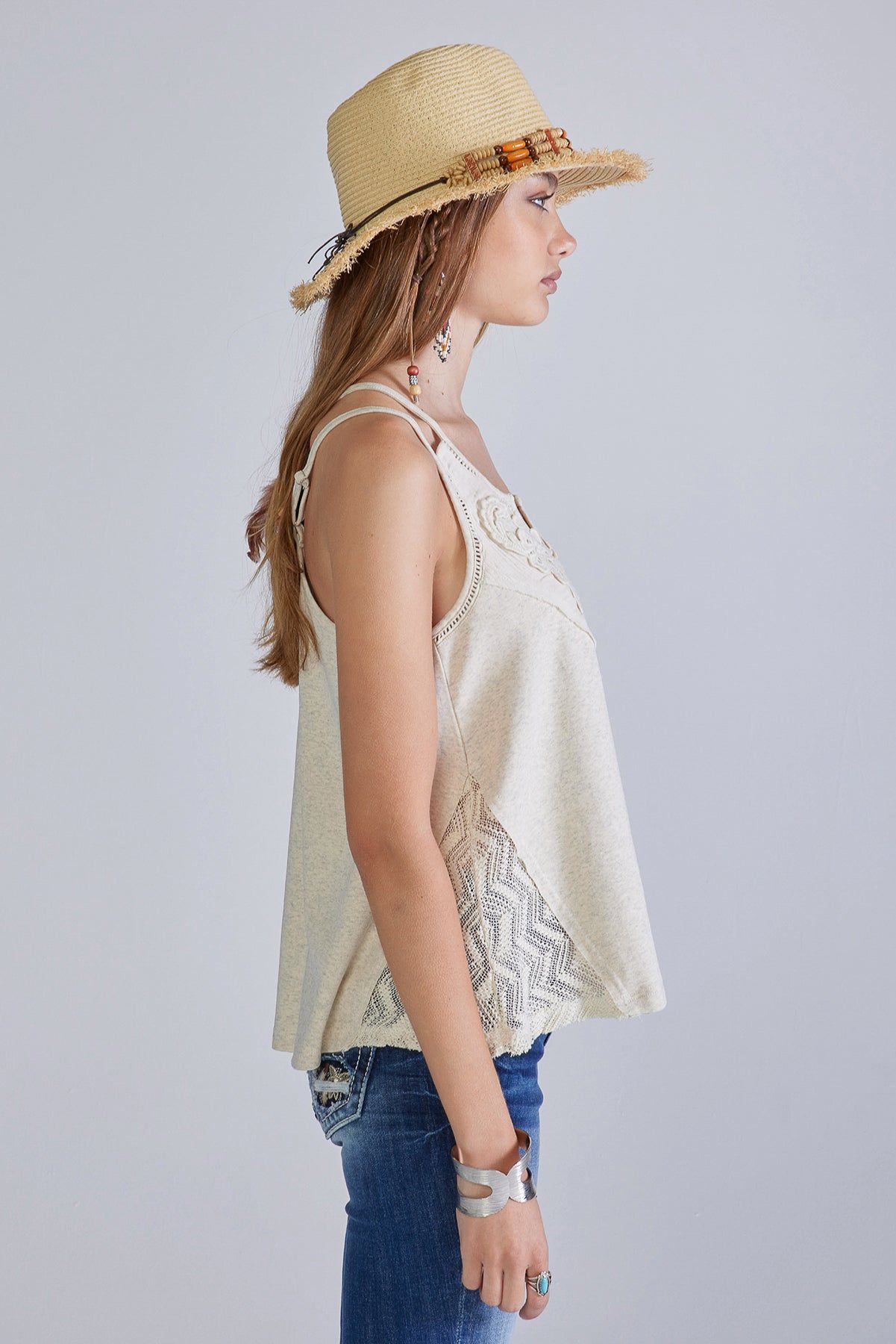 Embroidered Double Strap Top sold by Miss Me product image thumbnail 3