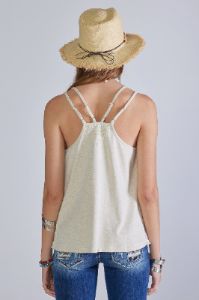 Embroidered Double Strap Top sold by Miss Me