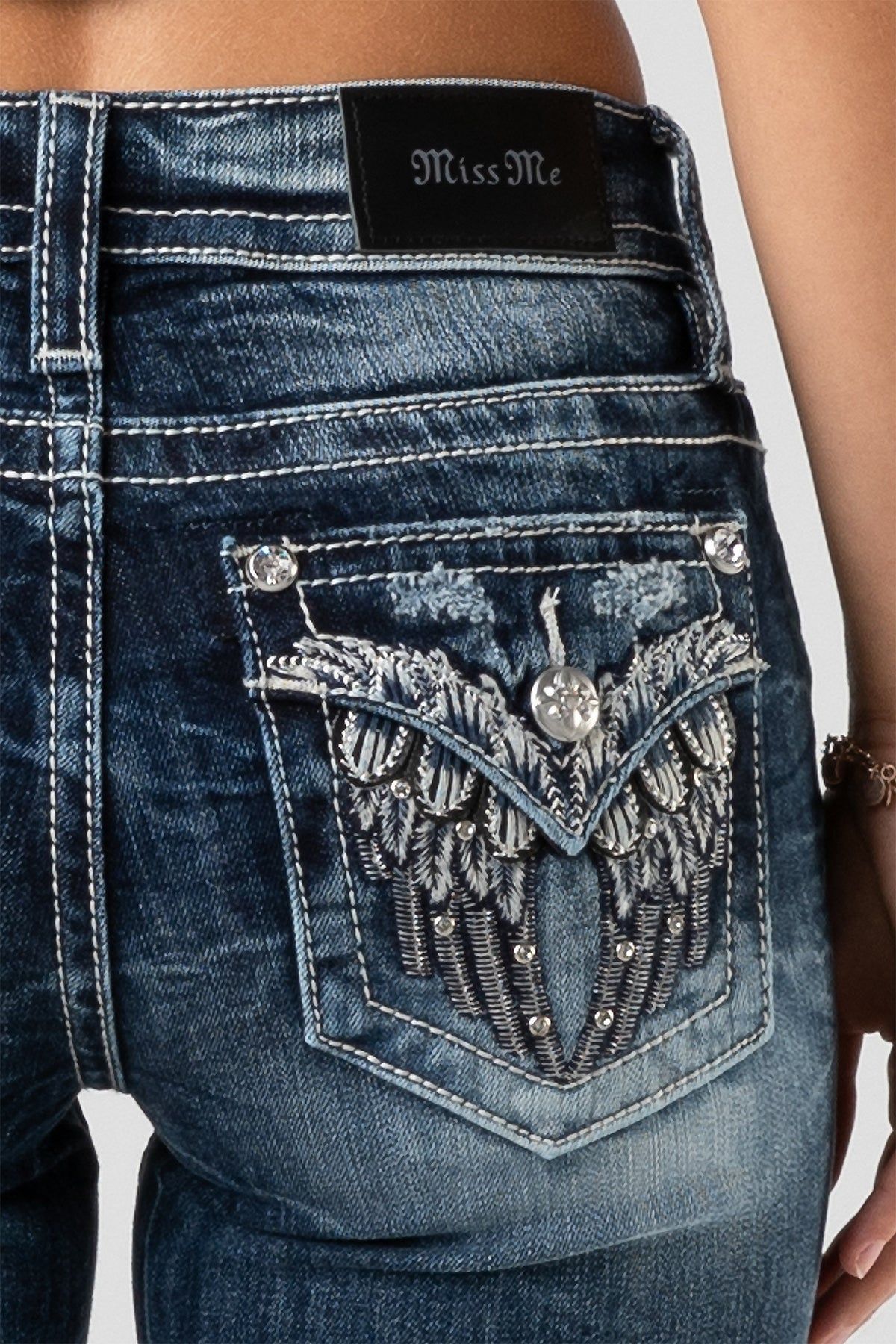 Blinged Wing Bootcut Jeans sold by Miss Me product image thumbnail 4