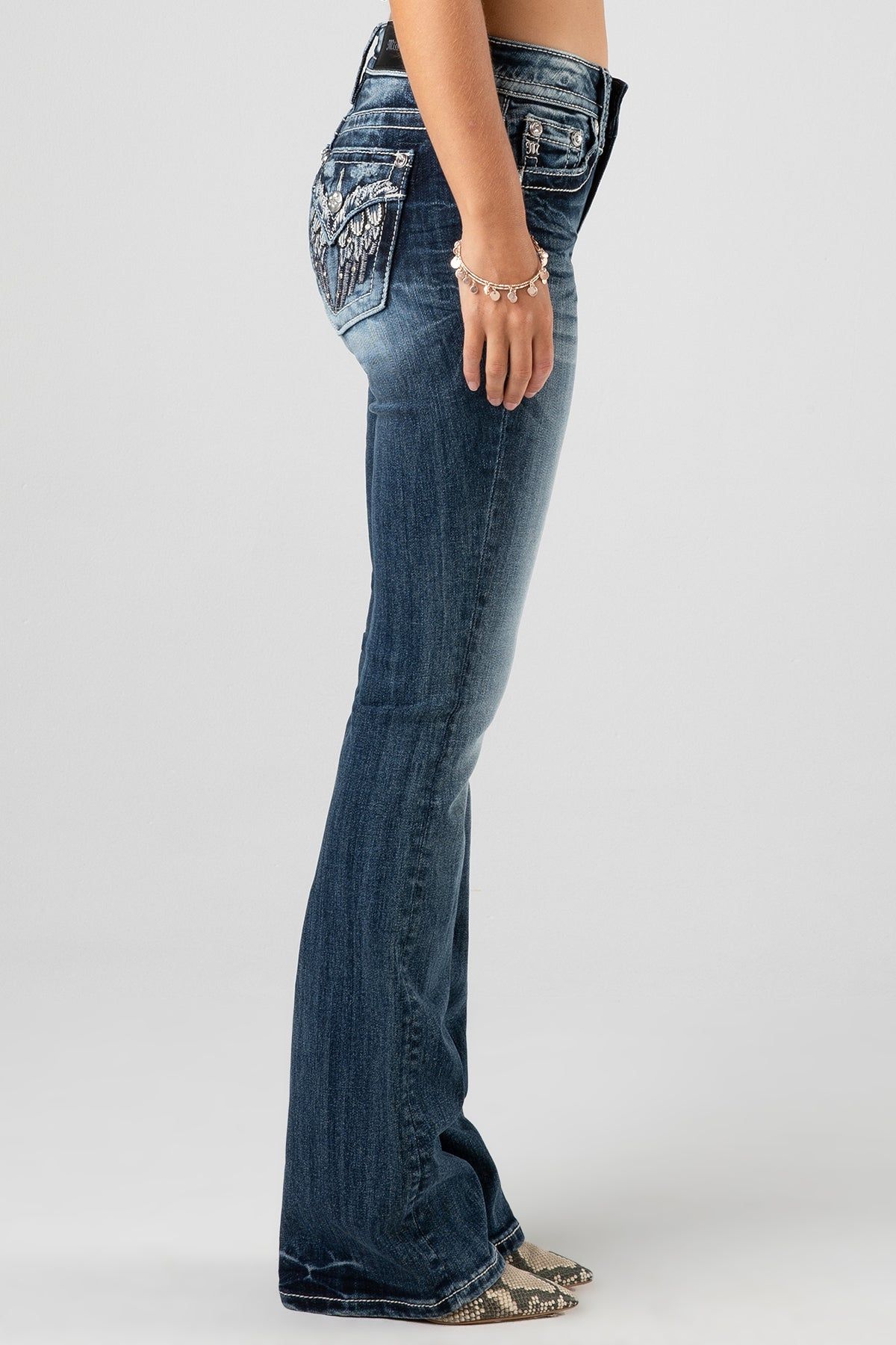 Blinged Wing Bootcut Jeans sold by Miss Me product image thumbnail 3