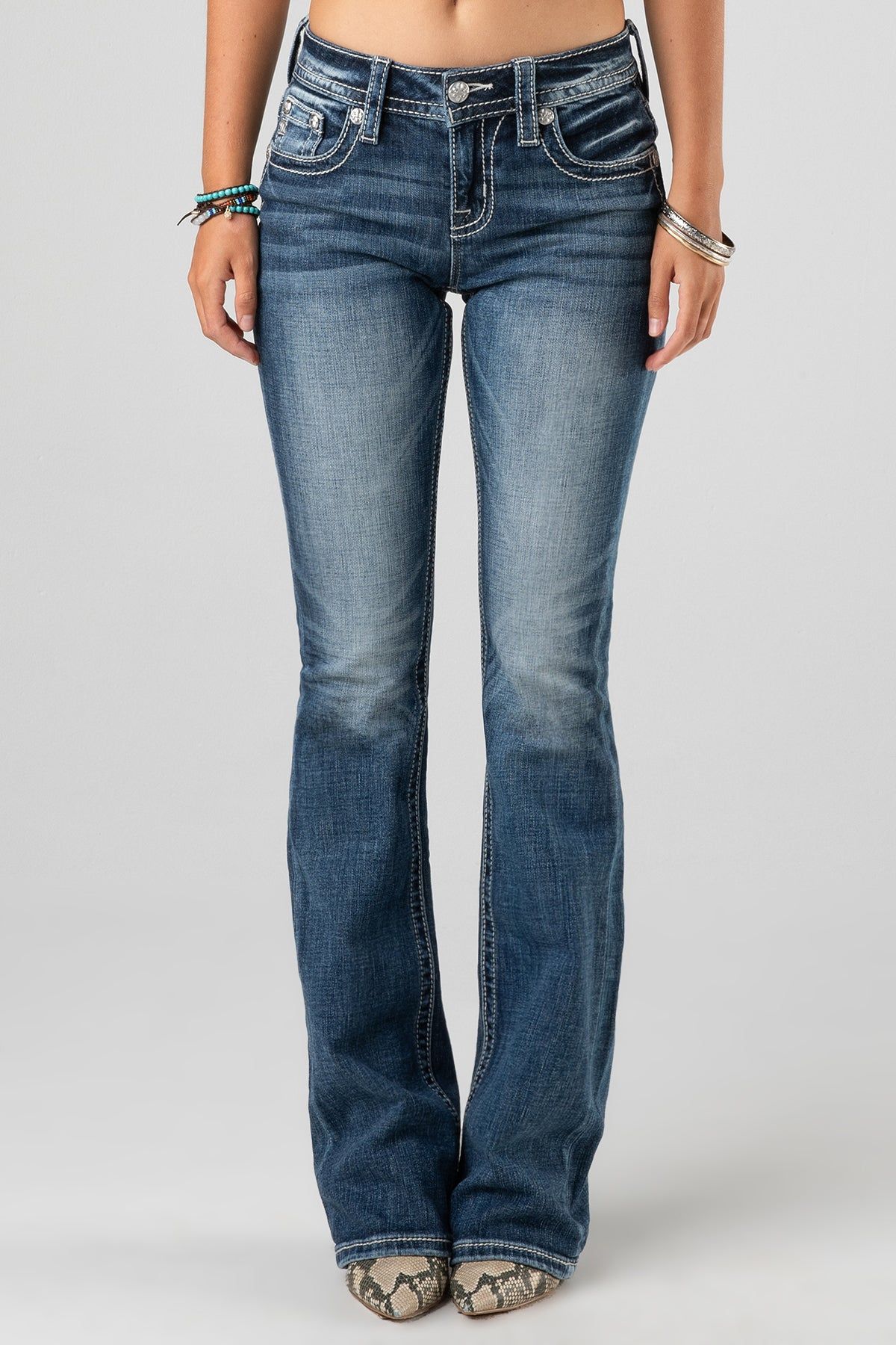 Crossed Heart Bootcut Jeans sold by Miss Me product image thumbnail 2