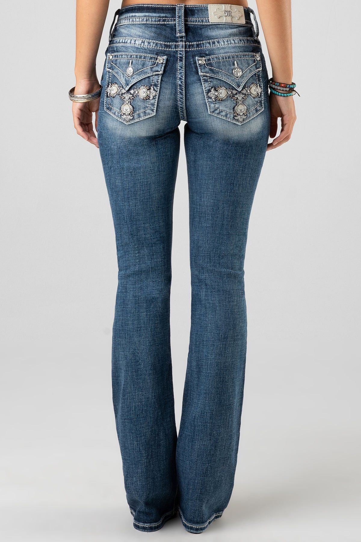 Crossed Heart Bootcut Jeans sold by Miss Me