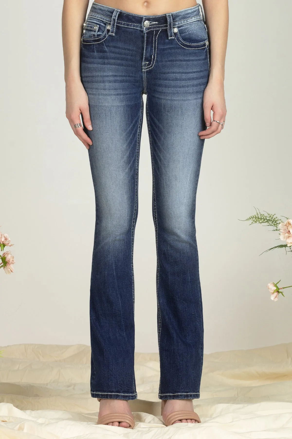 Cow Print Wing Denim sold by Miss Me product image thumbnail 2