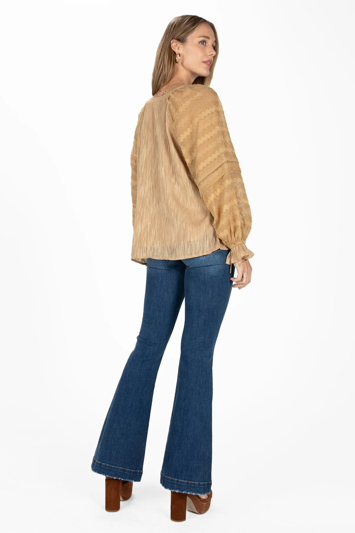 Textured Long Sleeve Blouse sold by Miss Me product image thumbnail 4