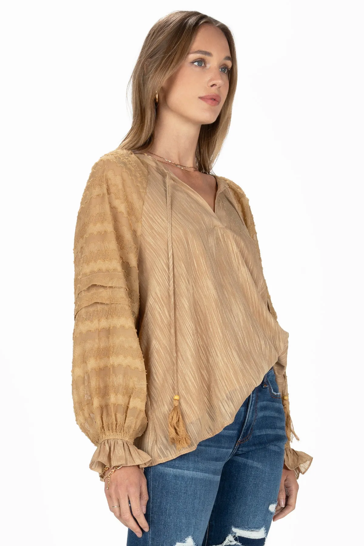 Textured Long Sleeve Blouse sold by Miss Me product image thumbnail 5