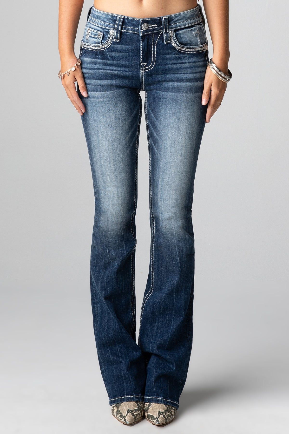 Zagged X Bootcut Jeans sold by Miss Me product image thumbnail 2