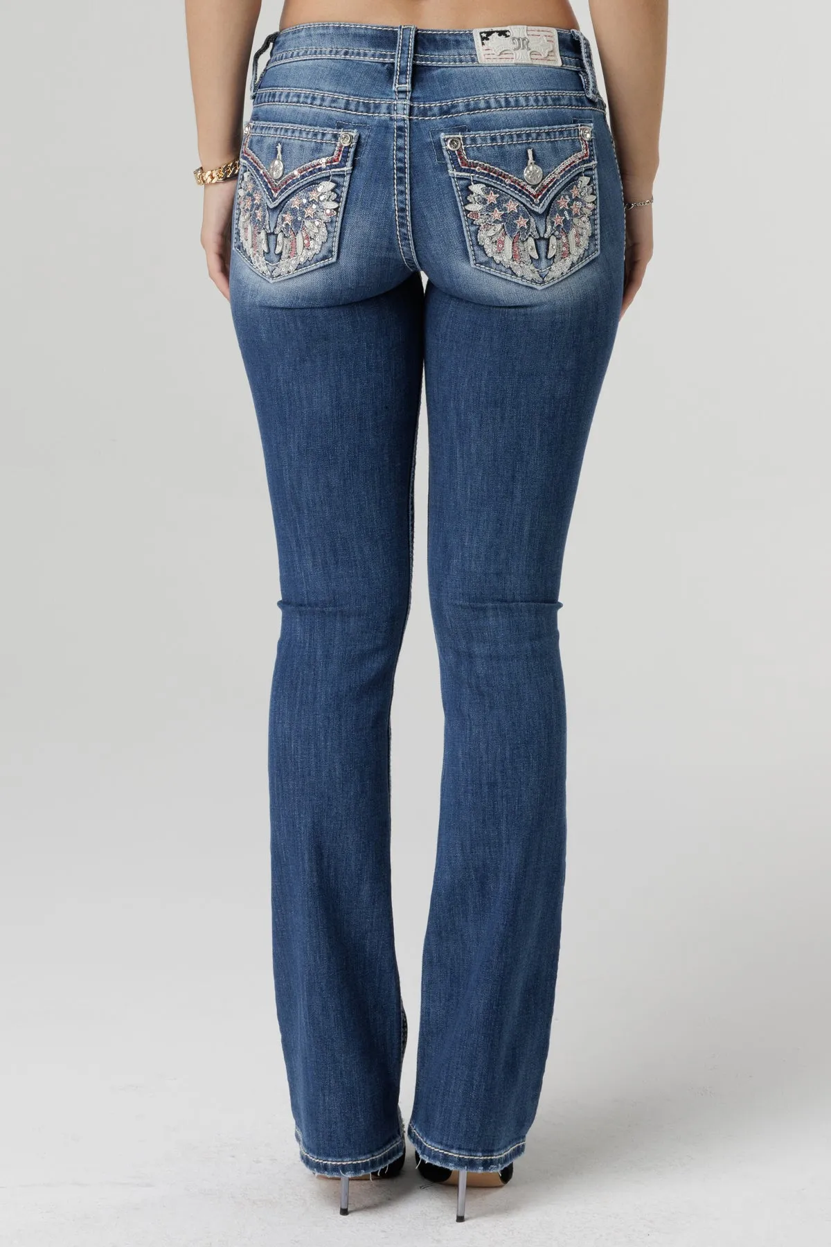 Americana Feathers Bootcut Jeans sold by Miss Me