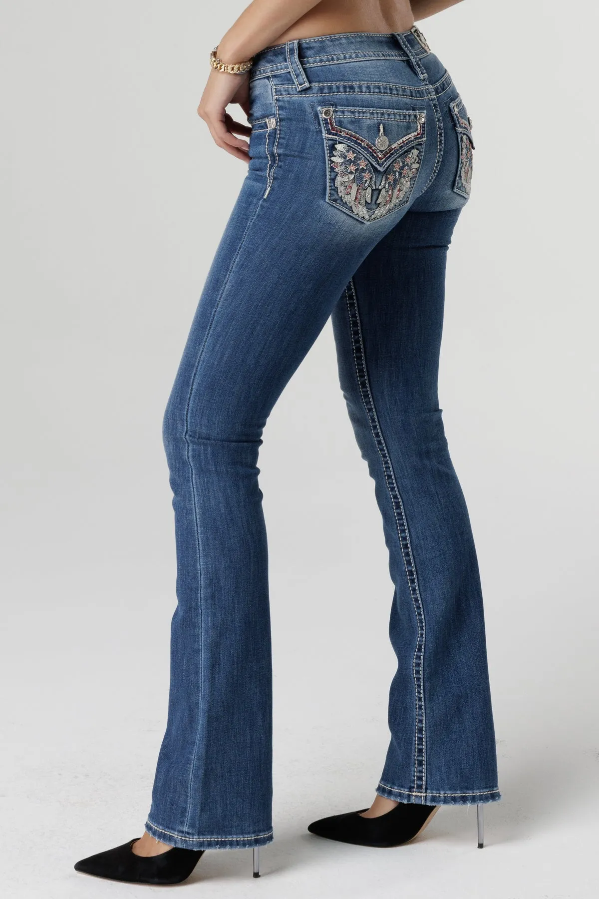 Americana Feathers Bootcut Jeans sold by Miss Me product image thumbnail 4
