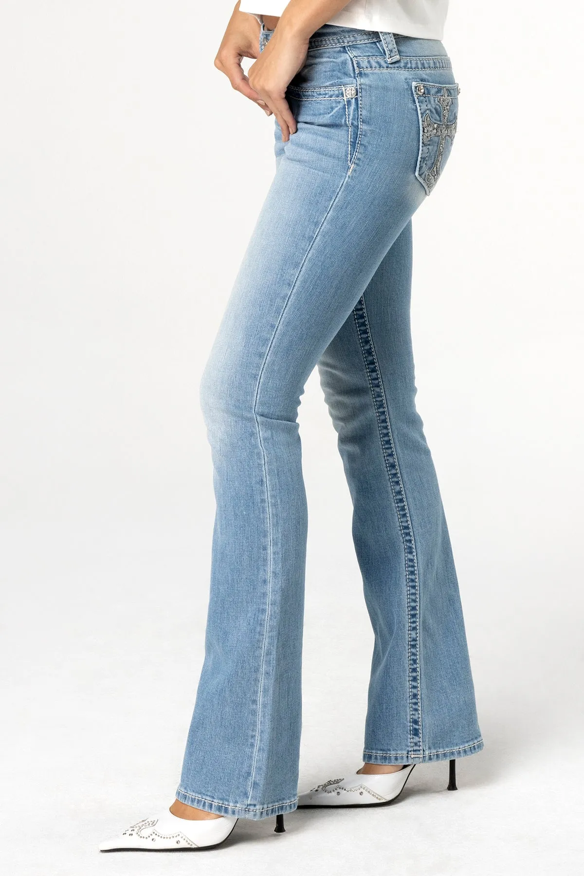 Rebel With A Cross Bootcut Jeans sold by Miss Me product image thumbnail 3