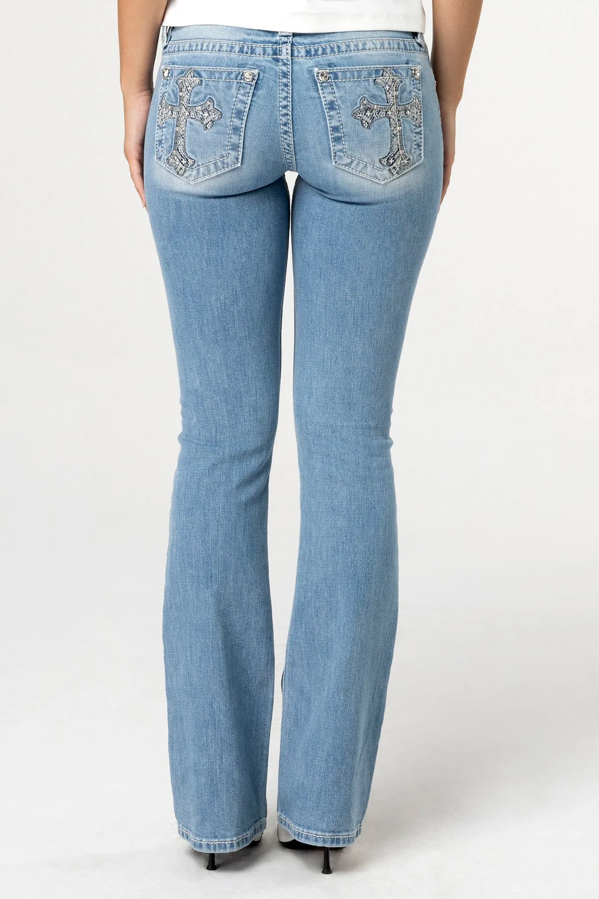 Rebel With A Cross Bootcut Jeans sold by Miss Me product image thumbnail 5