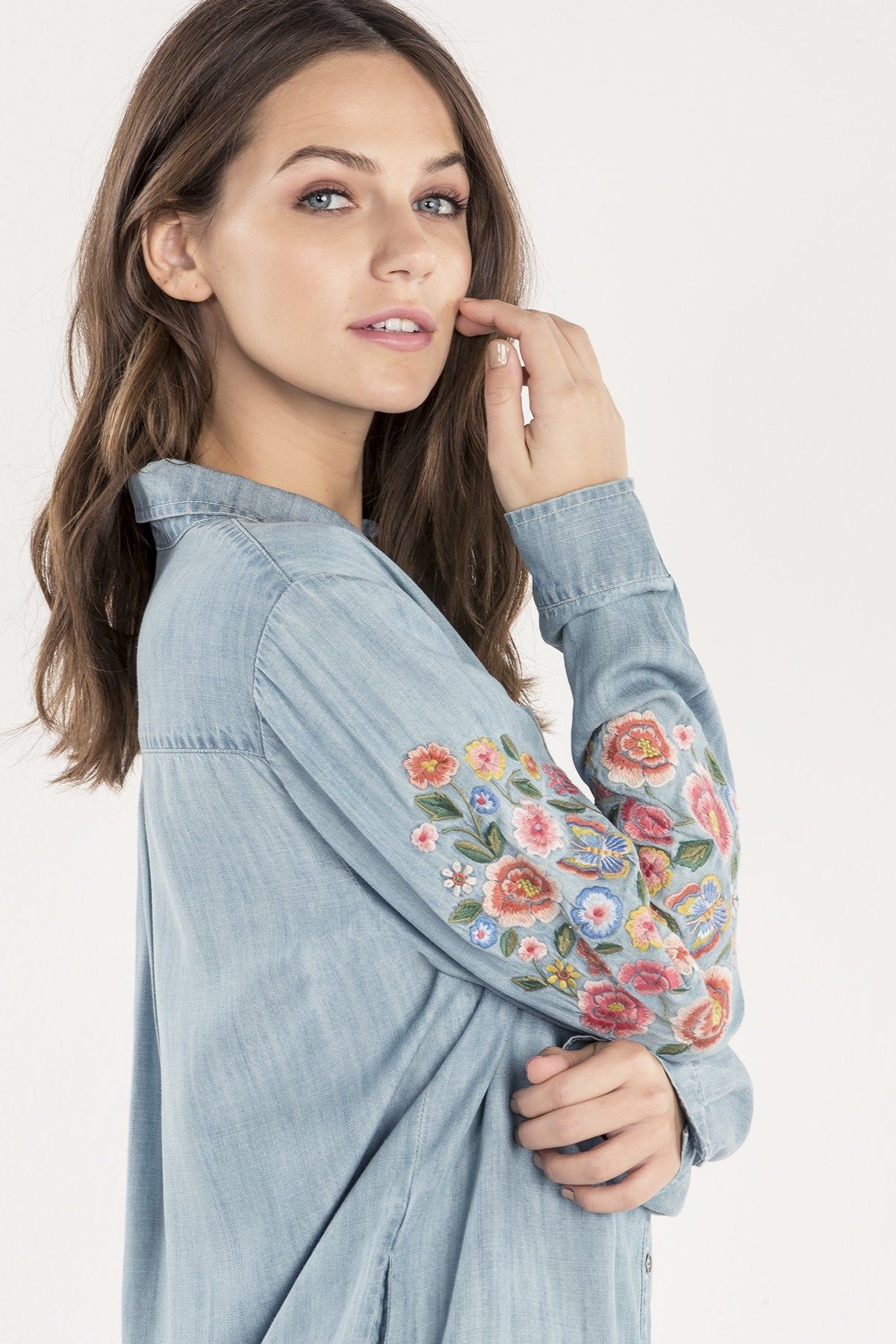 Floral Flourish Denim Dress sold by Miss Me product image thumbnail 4