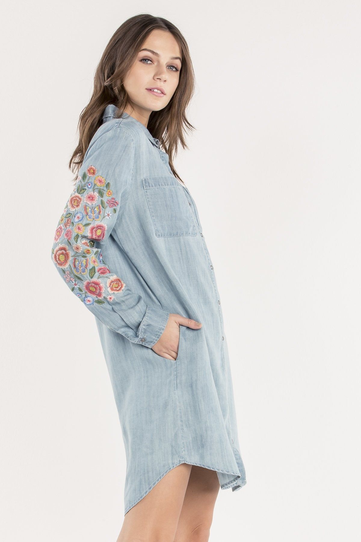 Floral Flourish Denim Dress sold by Miss Me product image thumbnail 2