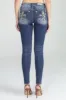 Detailed Fleur De Lis Skinny Denim sold by Miss Me