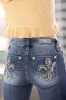 Detailed Fleur De Lis Skinny Denim sold by Miss Me