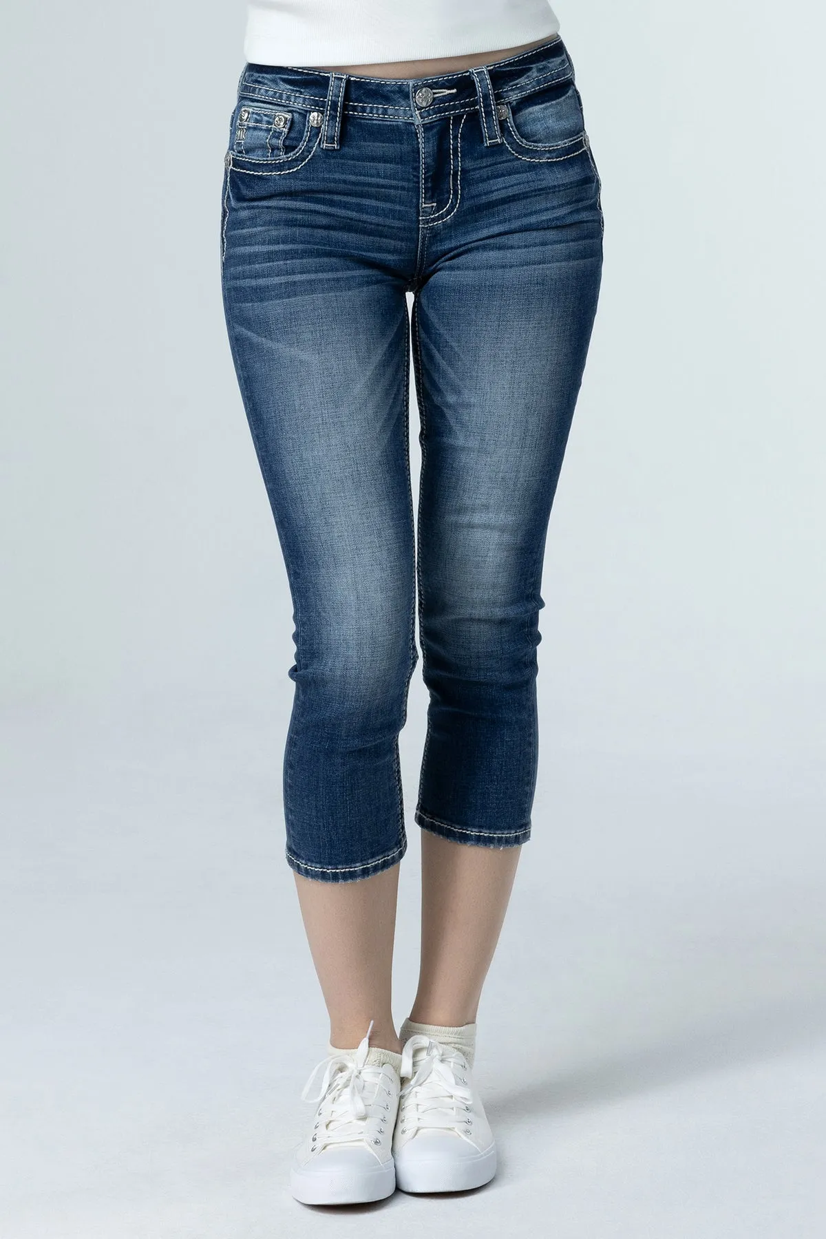 Paisley Peekaboo Capri sold by Miss Me product image thumbnail 2