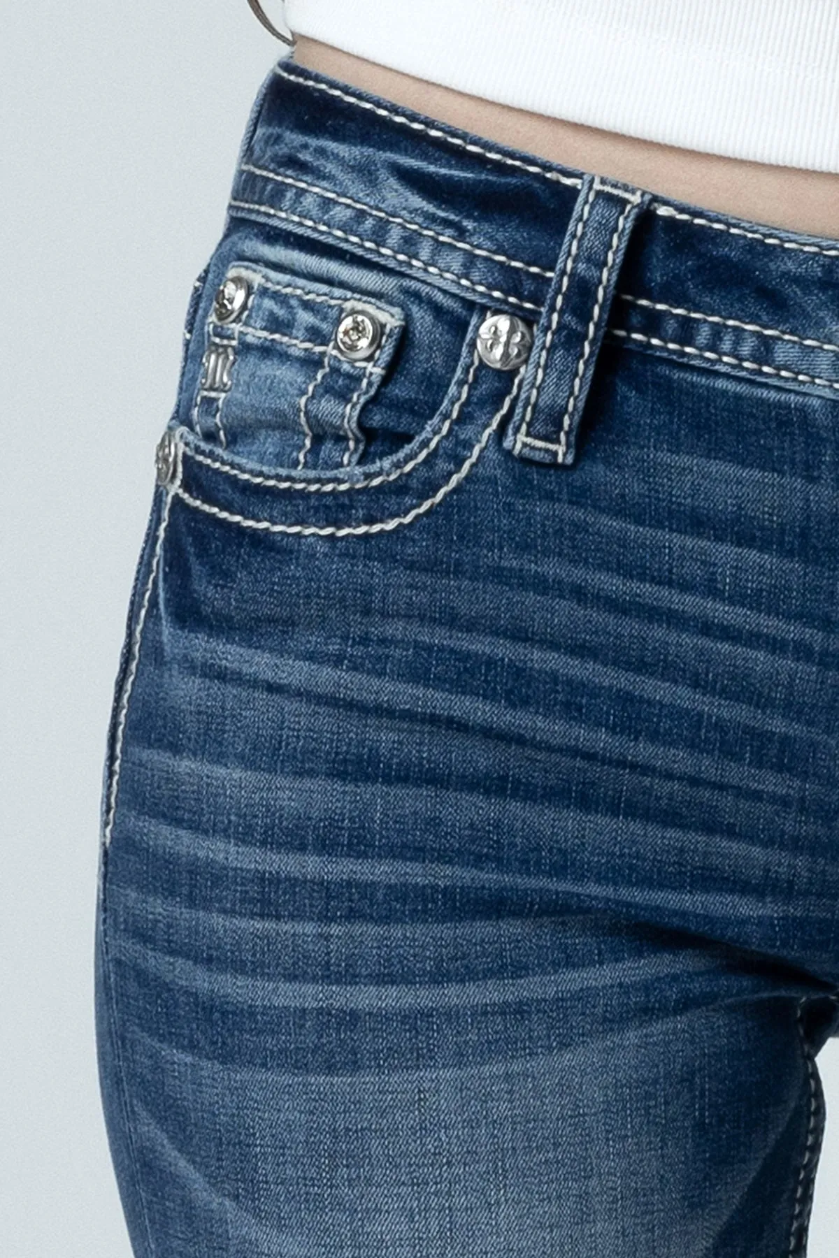 Paisley Peekaboo Capri sold by Miss Me product image thumbnail 5