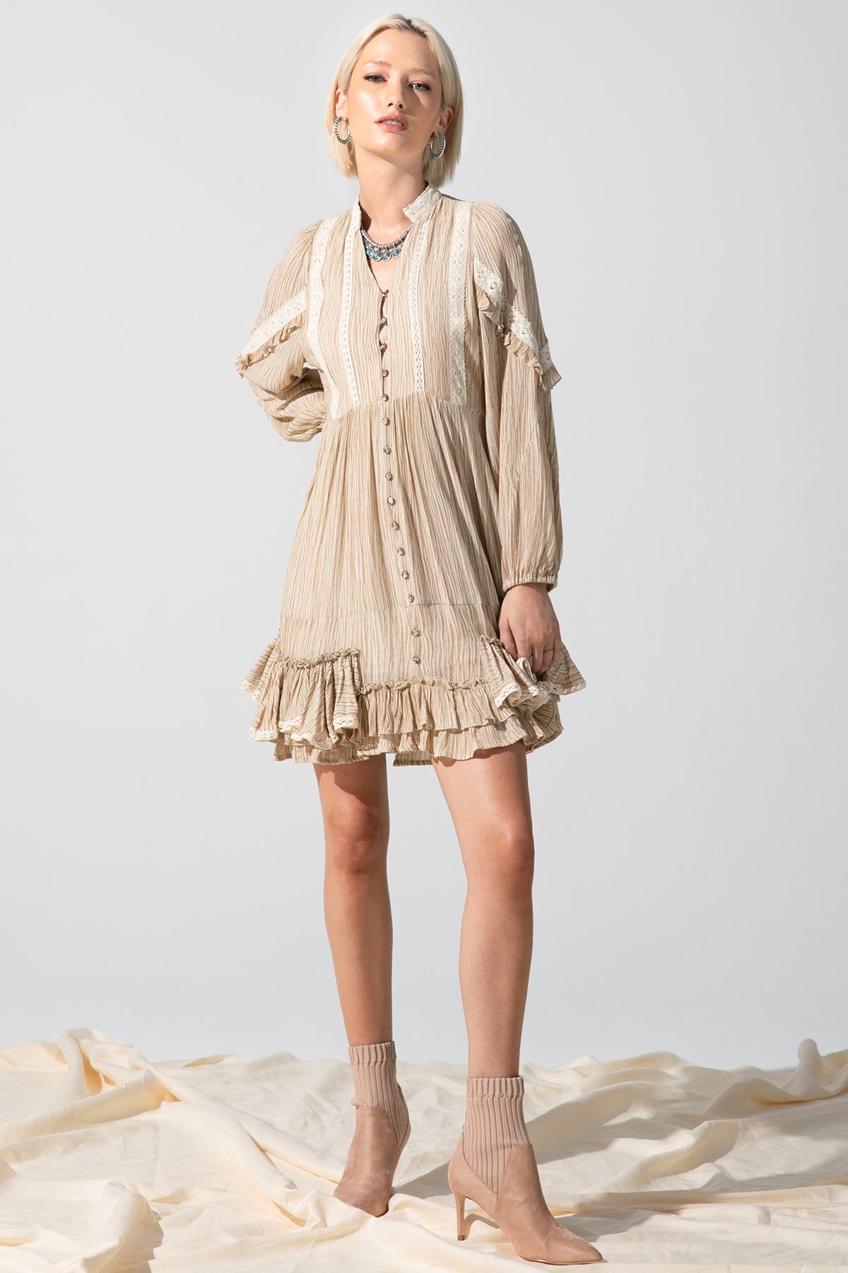 Striped Button Tiered Dress sold by Miss Me product image thumbnail 5