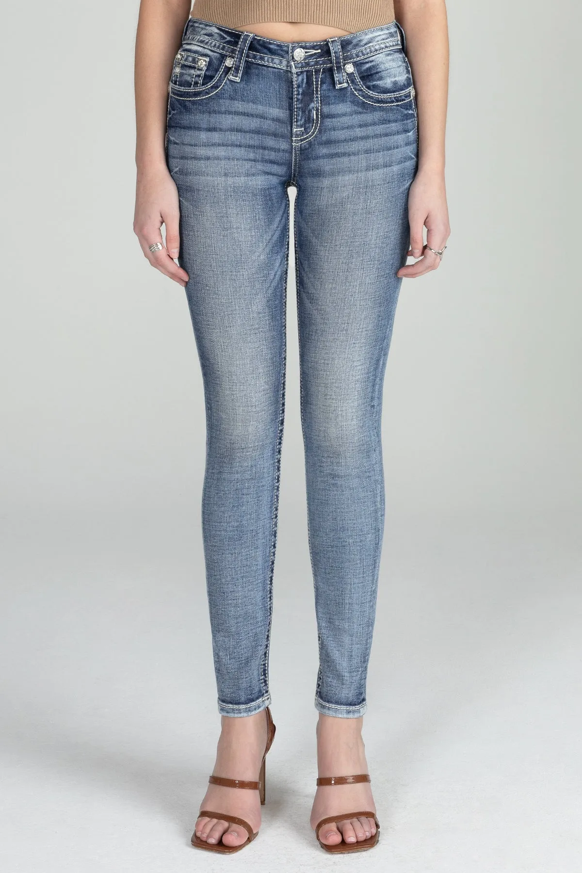 Distressed Americana Flag Skinny Jeans sold by Miss Me product image thumbnail 2