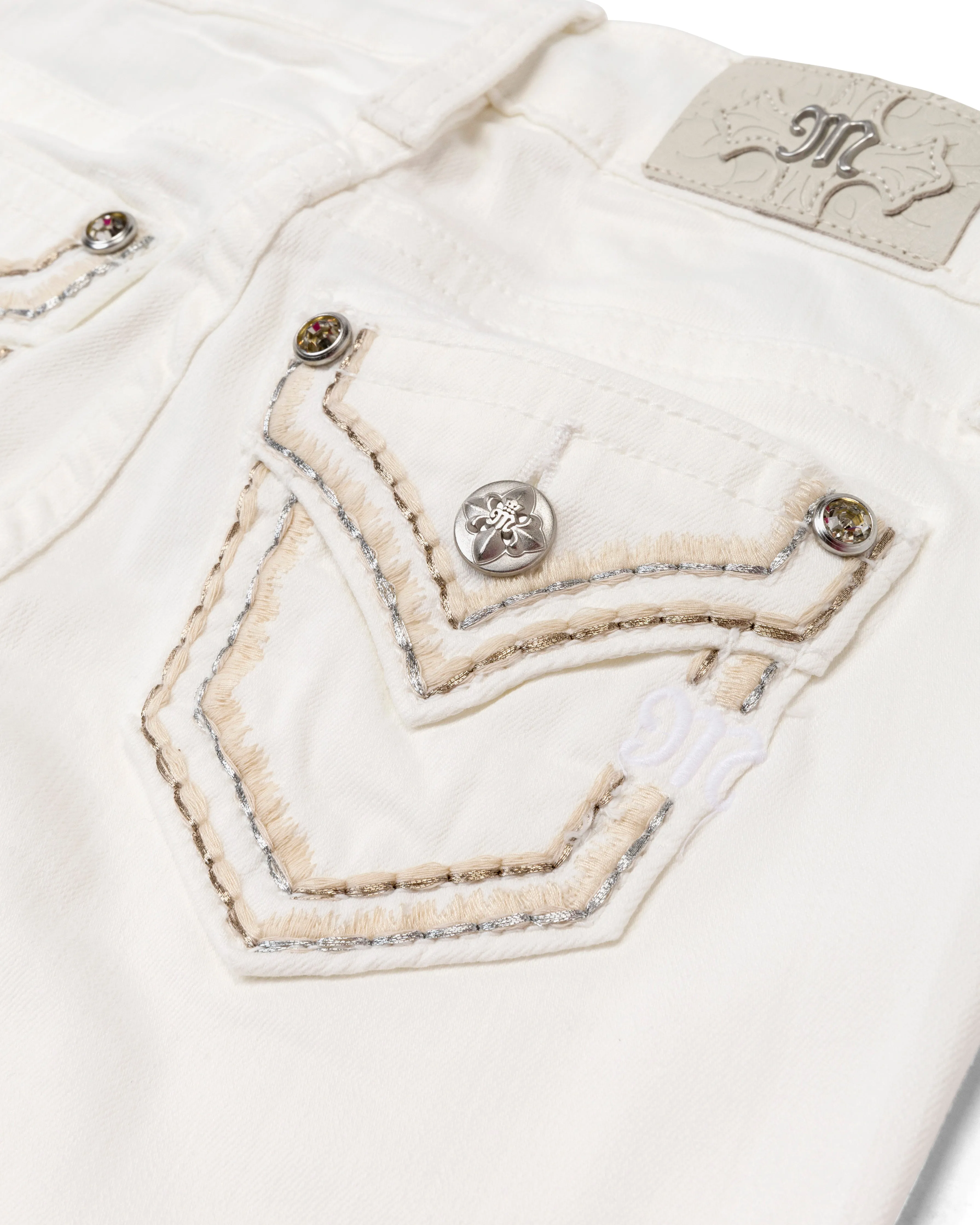 Girls Classic White Bootcut Jeans sold by Miss Me product image thumbnail 2