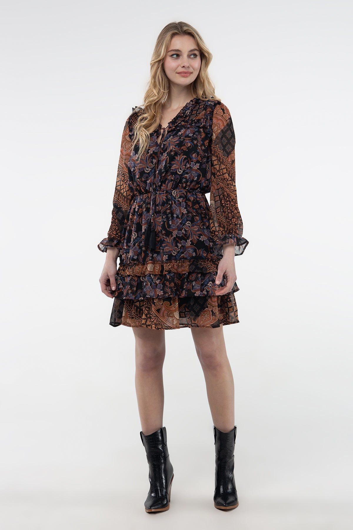 Paisley Chiffon Dress sold by Miss Me