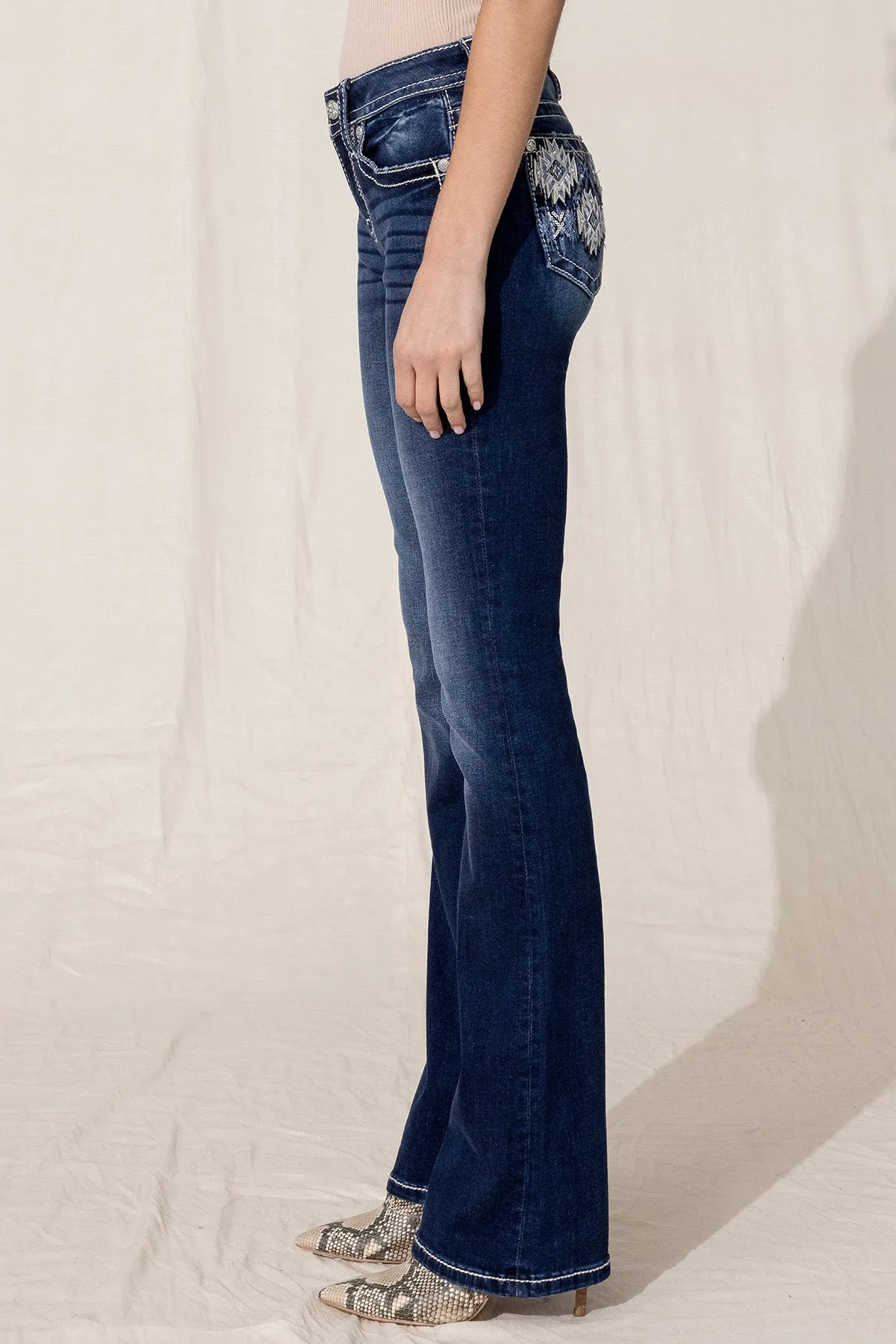 Crystal Flakes Bootcut Jeans sold by Miss Me product image thumbnail 5