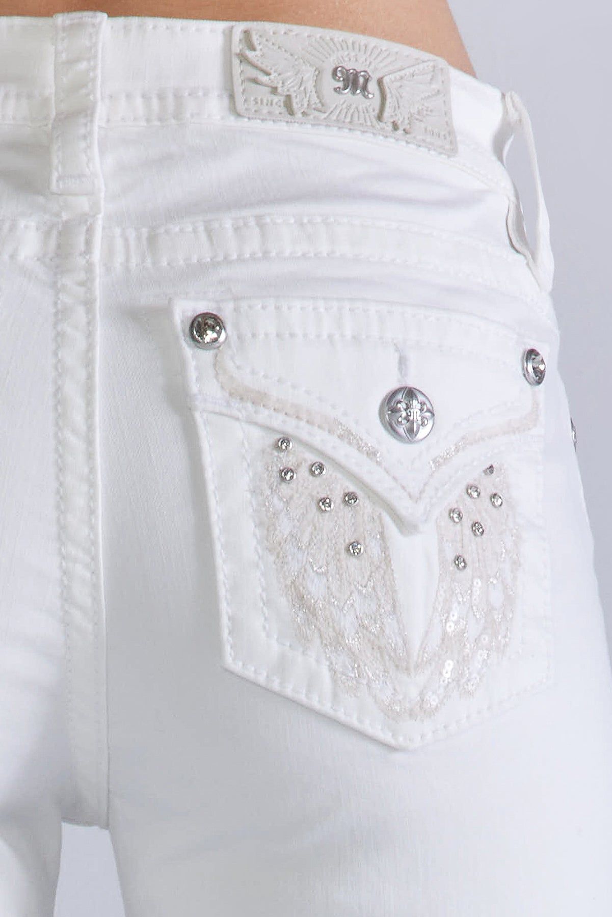 Crystal Wing Skinny Jeans sold by Miss Me product image thumbnail 5